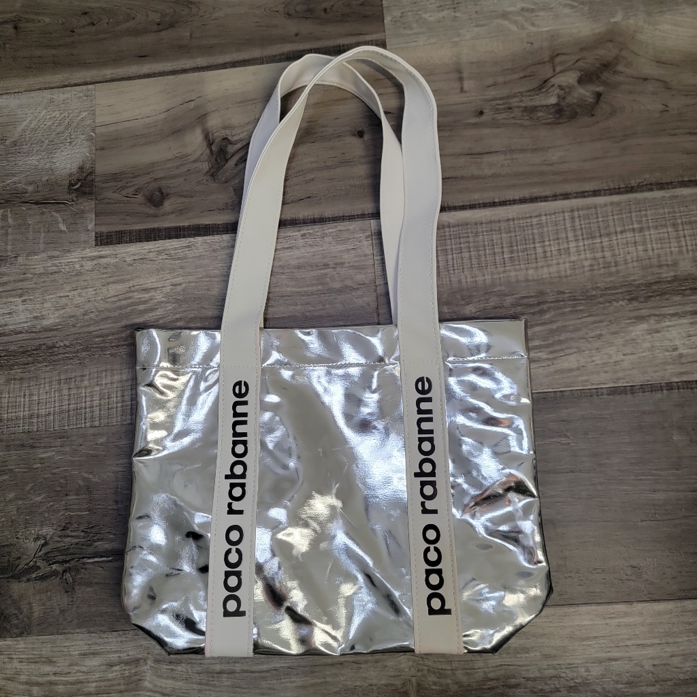 Paco Rabanne Silver Tote Bag